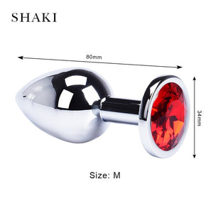 Anal Plug Sex Toys Stainless Smooth Steel Butt Plug Tail Crystal Jewelry Trainer For Women/Man Anal Dildo Adults Sex Shop SHAKI