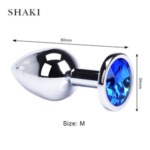Anal Plug Sex Toys Stainless Smooth Steel Butt Plug Tail Crystal Jewelry Trainer For Women/Man Anal Dildo Adults Sex Shop SHAKI
