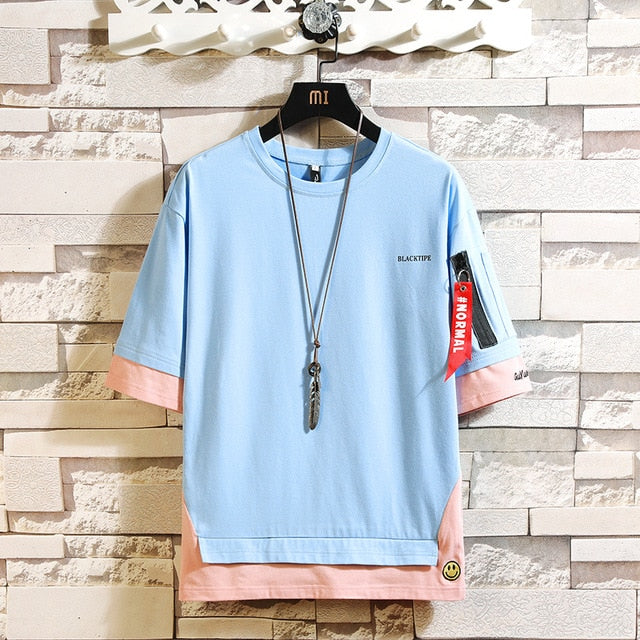 Fashion Half Short Sleeves Fashion O NECK Print T-shirt Men's Cotton 2020 Summer Clothes TOP TEES Tshirt Plus Asian Size M-5X.