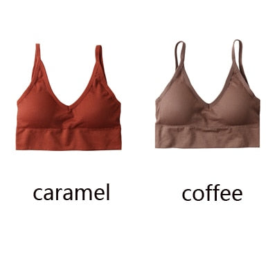 Queenral 2 Pcs Bras For Women Sexy Seamless Bra U Type Backless Bra Push Up Bralette Brassiere Women Bra Soutien Gorge Femme