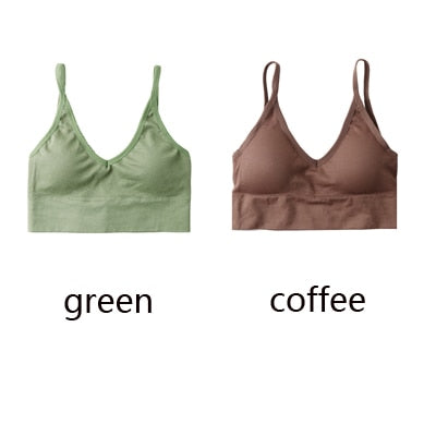 Queenral 2 Pcs Bras For Women Sexy Seamless Bra U Type Backless Bra Push Up Bralette Brassiere Women Bra Soutien Gorge Femme