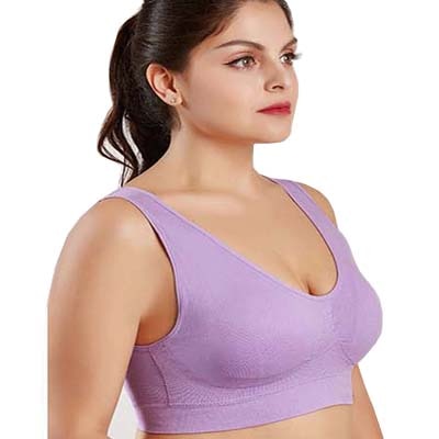 Jerrinut Bras For Women Plus Size Seamless Bra Cotton Breathable Underwear Wireless With Pads Push Up Bra Plus Size 5XL 6XL