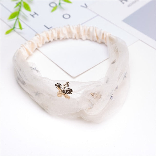 Fashion Women Girls Summer Bohemian Hair Bands Print Headbands Vintage Cross Turban Bandage Bandanas HairBands Hair Accessories