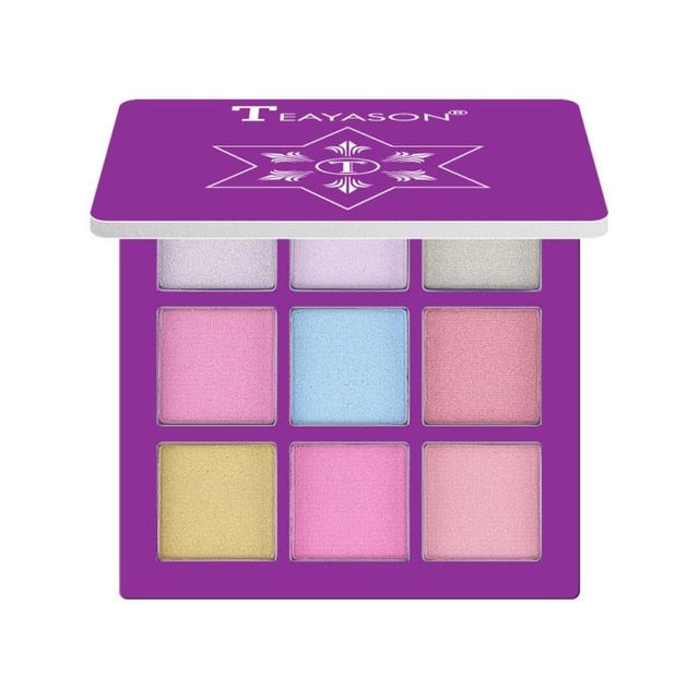 Beauty Glazed Pressed Matte Glitter Eyeshadow Pallete 9 Colors Shimmer Pigmented Eye Shadow Palette Waterproof Maquillage TSLM2