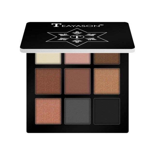 Beauty Glazed Pressed Matte Glitter Eyeshadow Pallete 9 Colors Shimmer Pigmented Eye Shadow Palette Waterproof Maquillage TSLM2