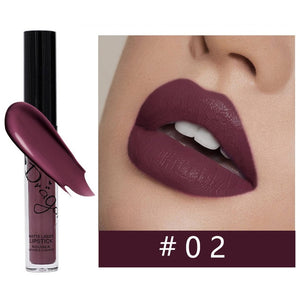 Waterproof Liquid Lipstick Makeup Matte Lip Gloss Long-lasting Cosmetics Lip Stick Cream Silky Glosses Velvet Nude Lipgloss 1Pcs