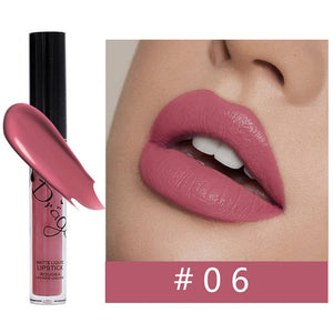 Waterproof Liquid Lipstick Makeup Matte Lip Gloss Long-lasting Cosmetics Lip Stick Cream Silky Glosses Velvet Nude Lipgloss 1Pcs