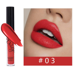 Waterproof Liquid Lipstick Makeup Matte Lip Gloss Long-lasting Cosmetics Lip Stick Cream Silky Glosses Velvet Nude Lipgloss 1Pcs