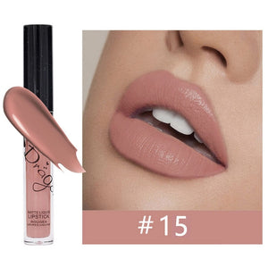 Waterproof Liquid Lipstick Makeup Matte Lip Gloss Long-lasting Cosmetics Lip Stick Cream Silky Glosses Velvet Nude Lipgloss 1Pcs