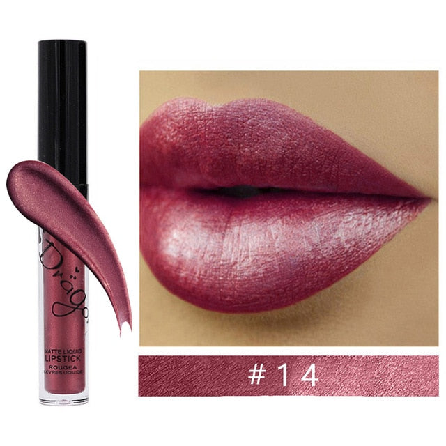 Waterproof Liquid Lipstick Makeup Matte Lip Gloss Long-lasting Cosmetics Lip Stick Cream Silky Glosses Velvet Nude Lipgloss 1Pcs