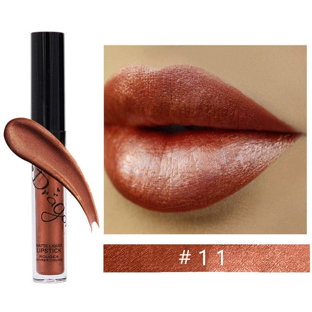 Waterproof Liquid Lipstick Makeup Matte Lip Gloss Long-lasting Cosmetics Lip Stick Cream Silky Glosses Velvet Nude Lipgloss 1Pcs