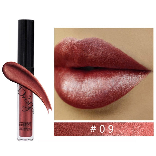 Waterproof Liquid Lipstick Makeup Matte Lip Gloss Long-lasting Cosmetics Lip Stick Cream Silky Glosses Velvet Nude Lipgloss 1Pcs