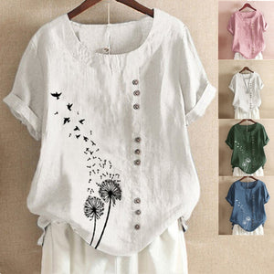 Brand Blouses Woman Clothing Summer Office Lady Big Size Tunic Tops 2020 Casual Short Sleeve Print Shirt Blouse Blusa Feminina