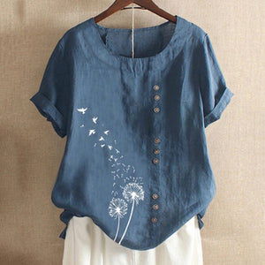 Brand Blouses Woman Clothing Summer Office Lady Big Size Tunic Tops 2020 Casual Short Sleeve Print Shirt Blouse Blusa Feminina