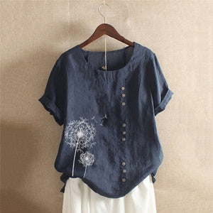 Brand Blouses Woman Clothing Summer Office Lady Big Size Tunic Tops 2020 Casual Short Sleeve Print Shirt Blouse Blusa Feminina