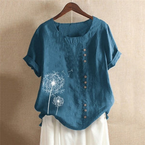 Brand Blouses Woman Clothing Summer Office Lady Big Size Tunic Tops 2020 Casual Short Sleeve Print Shirt Blouse Blusa Feminina