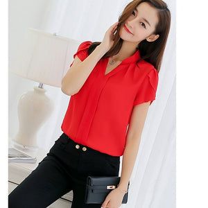 Brand Blouses Woman Clothing Summer Office Lady Big Size Tunic Tops 2020 Casual Short Sleeve Print Shirt Blouse Blusa Feminina