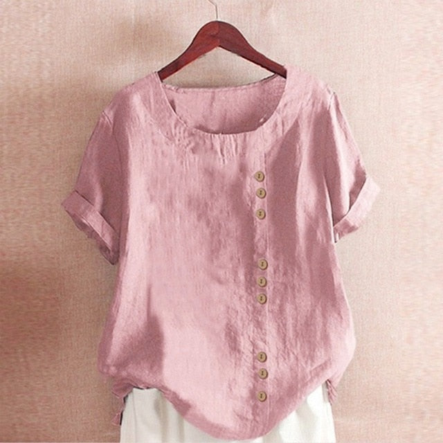 Brand Blouses Woman Clothing Summer Office Lady Big Size Tunic Tops 2020 Casual Short Sleeve Print Shirt Blouse Blusa Feminina