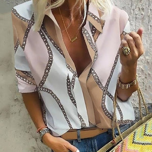 Brand Blouses Woman Clothing Summer Office Lady Big Size Tunic Tops 2020 Casual Short Sleeve Print Shirt Blouse Blusa Feminina