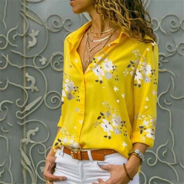 Brand Blouses Woman Clothing Summer Office Lady Big Size Tunic Tops 2020 Casual Short Sleeve Print Shirt Blouse Blusa Feminina