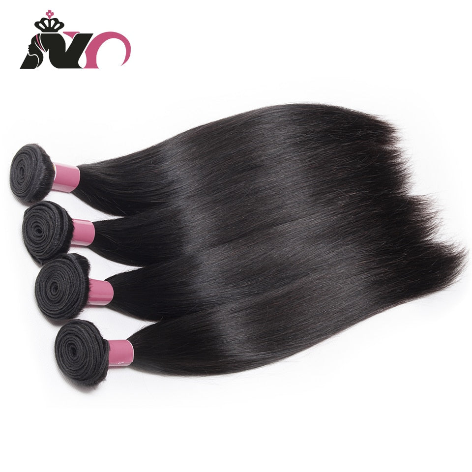 NY Hair 4 Bundles Deals Peruvian Straight Hair Bundles 100% Human Hair Non Remy Hair Bundles Natural Color Hair For Black Women