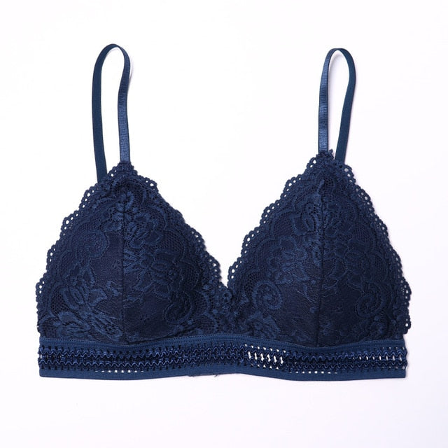 1/2PCS French Style Bralette Seamless Deep V Lace Bra Wireless Thin Underwear Sexy Lingerie Soft Push Up Bras For Women Hot