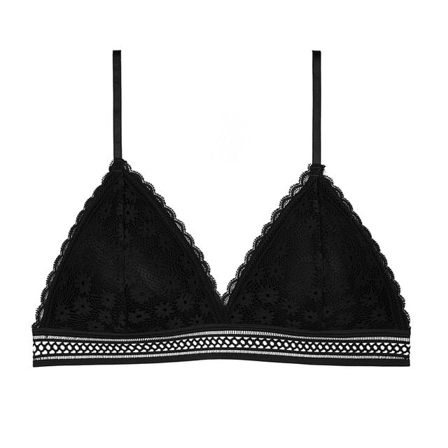 1/2PCS French Style Bralette Seamless Deep V Lace Bra Wireless Thin Underwear Sexy Lingerie Soft Push Up Bras For Women Hot