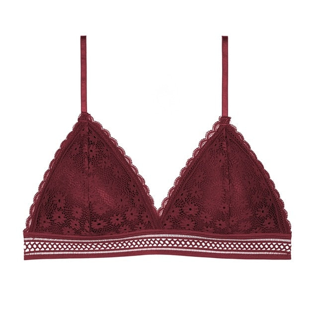 1/2PCS French Style Bralette Seamless Deep V Lace Bra Wireless Thin Underwear Sexy Lingerie Soft Push Up Bras For Women Hot