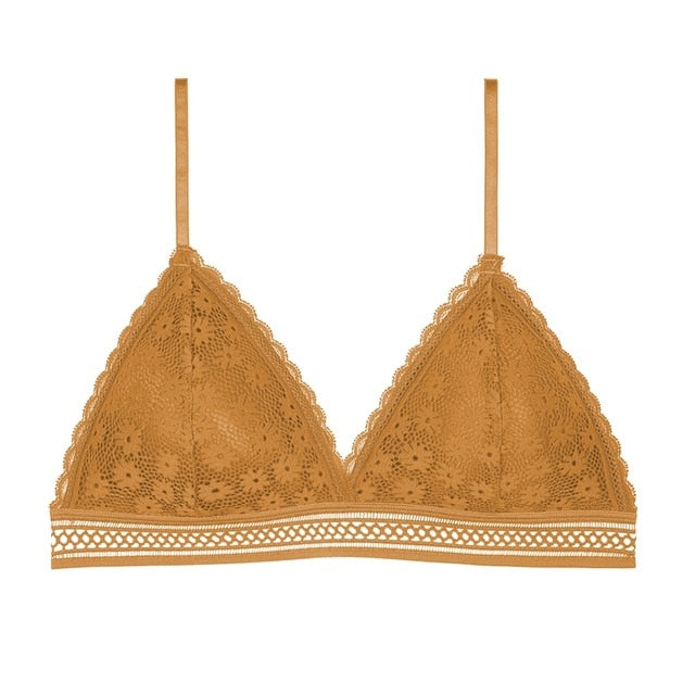 1/2PCS French Style Bralette Seamless Deep V Lace Bra Wireless Thin Underwear Sexy Lingerie Soft Push Up Bras For Women Hot