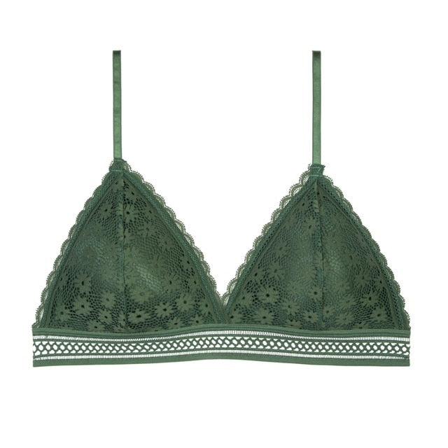 1/2PCS French Style Bralette Seamless Deep V Lace Bra Wireless Thin Underwear Sexy Lingerie Soft Push Up Bras For Women Hot
