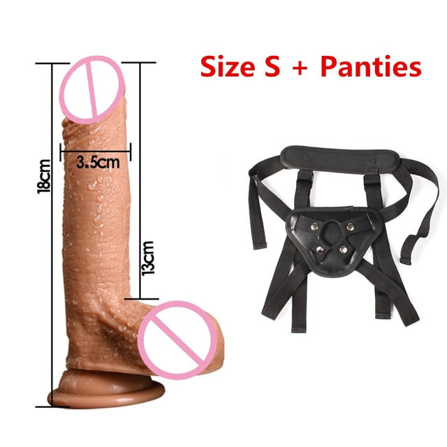 7/8 Inch Huge Realistic Dildo Silicone Penis Dong with Suction Cup for Women Masturbation Lesbain Sex Toy