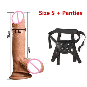 7/8 Inch Huge Realistic Dildo Silicone Penis Dong with Suction Cup for Women Masturbation Lesbain Sex Toy