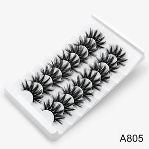 SEXYSHEEP 4/8 pairs 3D Mink Lashes Natural False Eyelashes Dramatic Volume Fake Lashes Makeup Eyelash Extension Silk Eyelashes