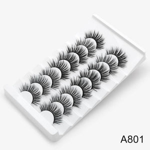 SEXYSHEEP 4/8 pairs 3D Mink Lashes Natural False Eyelashes Dramatic Volume Fake Lashes Makeup Eyelash Extension Silk Eyelashes