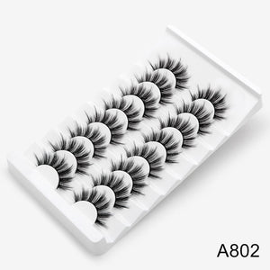SEXYSHEEP 4/8 pairs 3D Mink Lashes Natural False Eyelashes Dramatic Volume Fake Lashes Makeup Eyelash Extension Silk Eyelashes