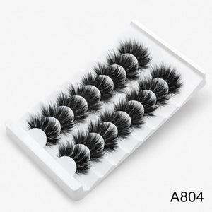 SEXYSHEEP 4/8 pairs 3D Mink Lashes Natural False Eyelashes Dramatic Volume Fake Lashes Makeup Eyelash Extension Silk Eyelashes