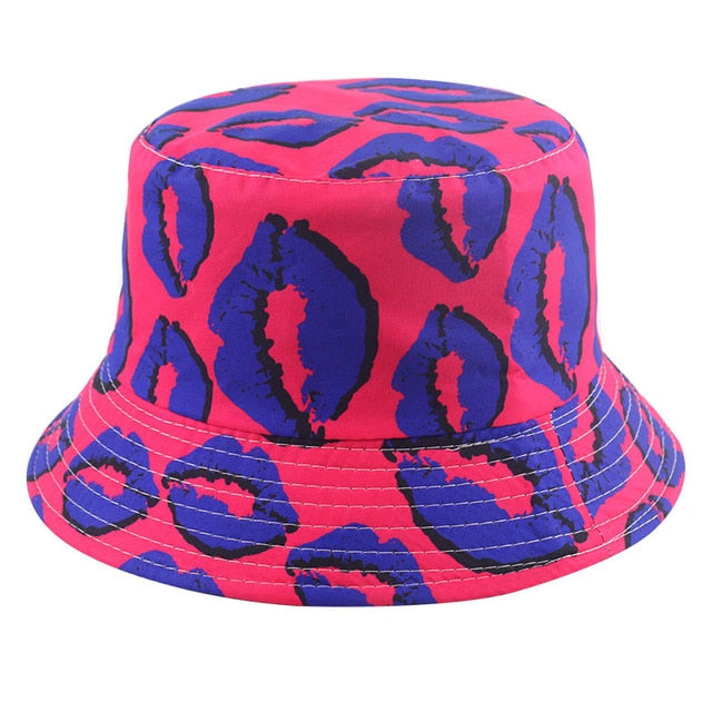 FOXMOTHER New Fashion Reversible Black White Cow Pattern Bucket Hats Fisherman Caps For Women Gorras Summer