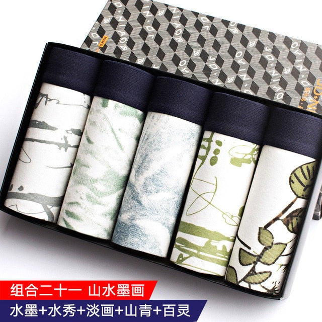 hot Underwear Men Cotton boxer Homme Brand Mens Underpants Male Panties Breathbale shorts U convex pouch men plus Size L-3XL