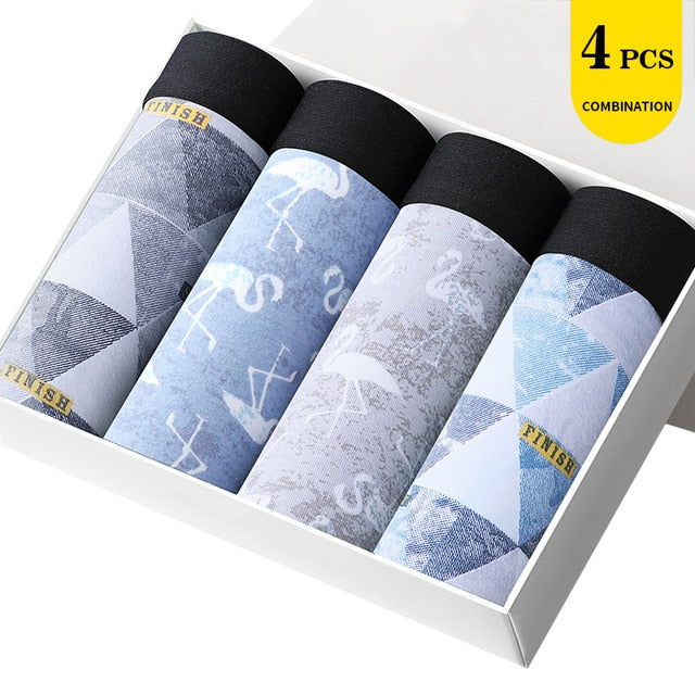 hot Underwear Men Cotton boxer Homme Brand Mens Underpants Male Panties Breathbale shorts U convex pouch men plus Size L-3XL