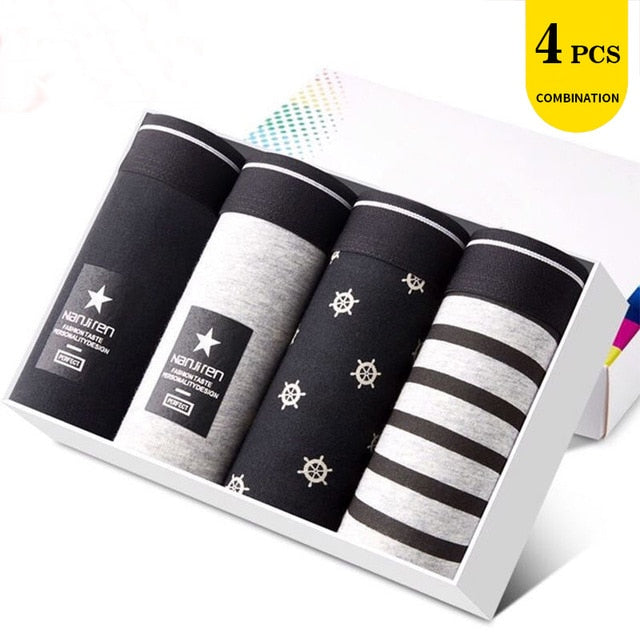 hot Underwear Men Cotton boxer Homme Brand Mens Underpants Male Panties Breathbale shorts U convex pouch men plus Size L-3XL