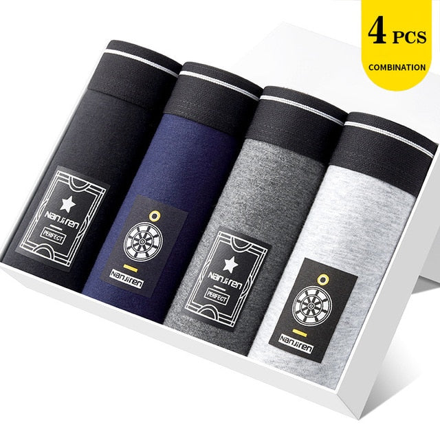 hot Underwear Men Cotton boxer Homme Brand Mens Underpants Male Panties Breathbale shorts U convex pouch men plus Size L-3XL